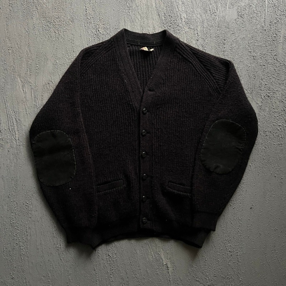 Vintage Squaw Valley Cardigan Large Brown 1960s Knit Sweater Chunky